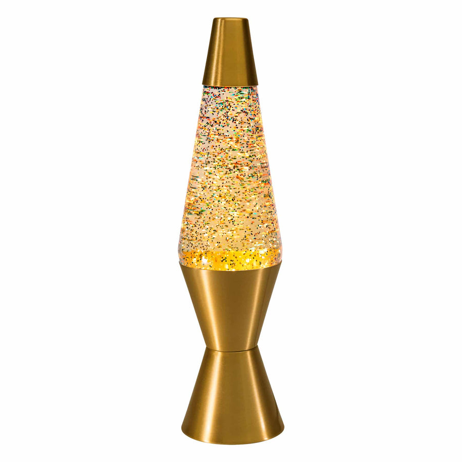 14.5″ LAMP RAINBOW GLITTER – CLEAR/GOLD J8