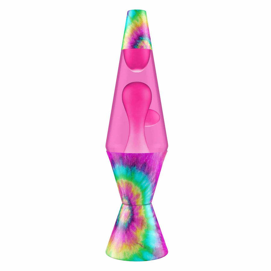 14.5″ LAMP – TIE DYE PINK SPIRAL C6